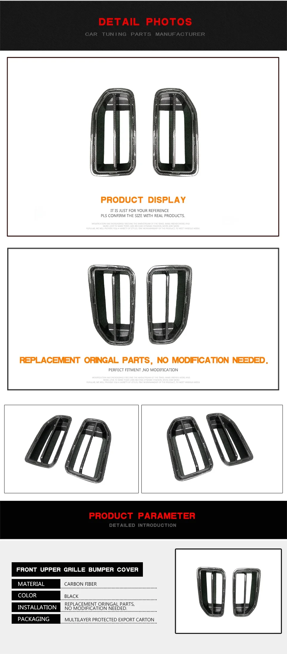 Real Carbon Fiber Front Upper Grille Bumper Cover Fits for BWM M2 G87 2022 2023