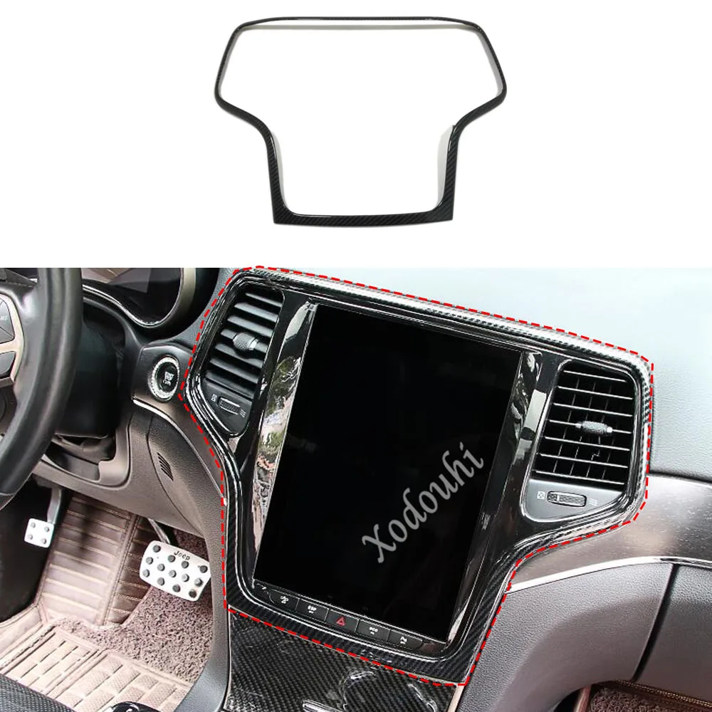 

For Jeep Grand Cherokee 2014 2015 2016 2017 2018 2019 Sticker Cover Dashboard Console GPS Navigation Trim Interior Accessories