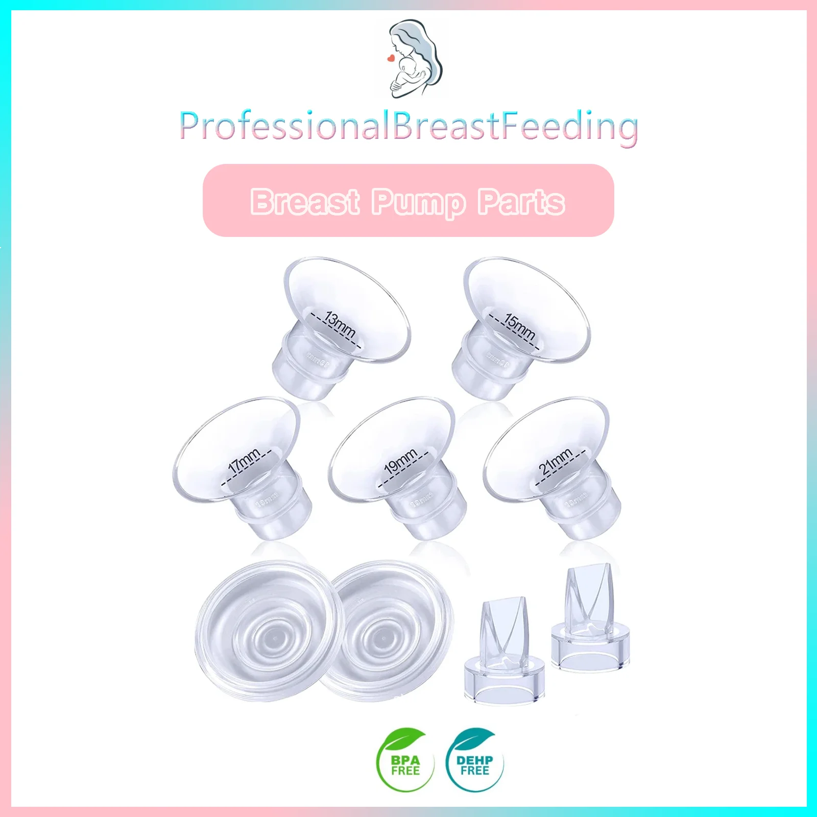 Insert de diaphragme de assujetde bec de canard compatible avec le tire-lait électrique, accessoires de pièces de pompe, S12, livraison gratuite, ensemble de 9 pièces