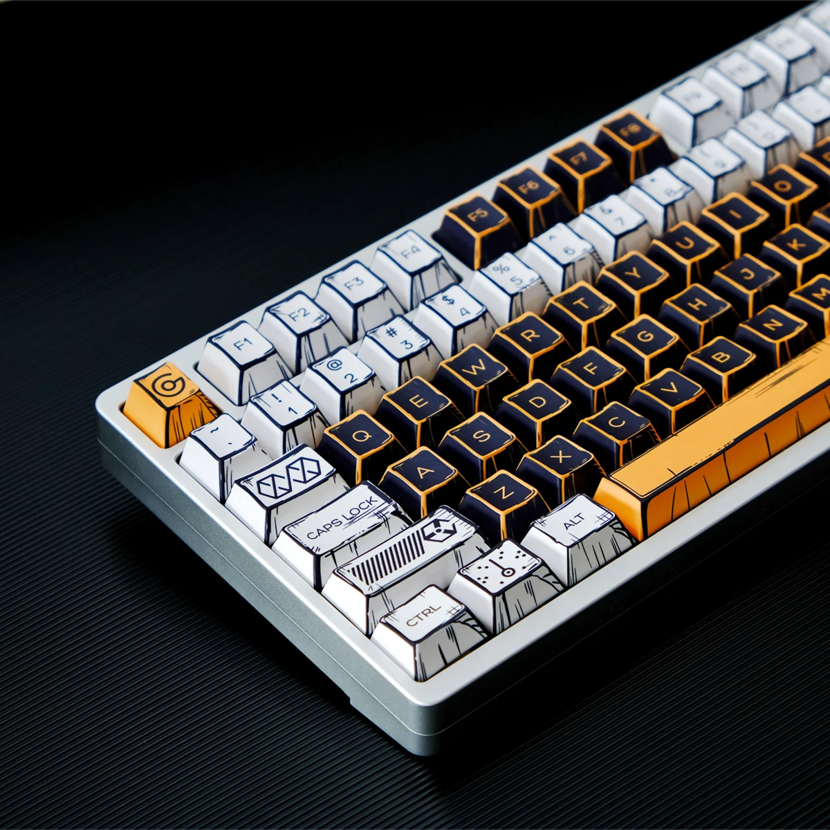 Comic Virtual War PBT Keycap Cherry Profile Dye Sublimation Key Caps voor past op MX Switch mechanische toetsenbord Keycaps