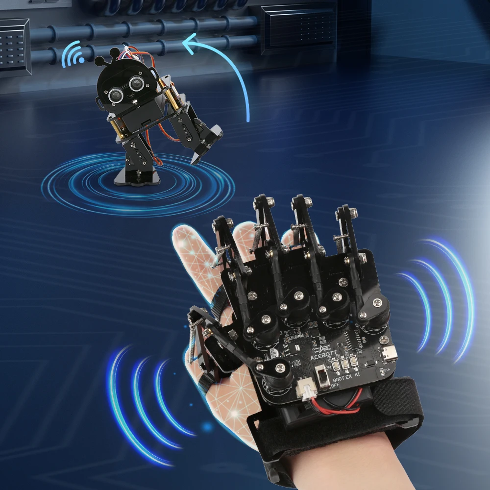Picture 3: ACEBOOT Open Source Somatosensory Control Programmable Exoskeleton Wearable Mechanical Glove for Arduino Robotics Kits