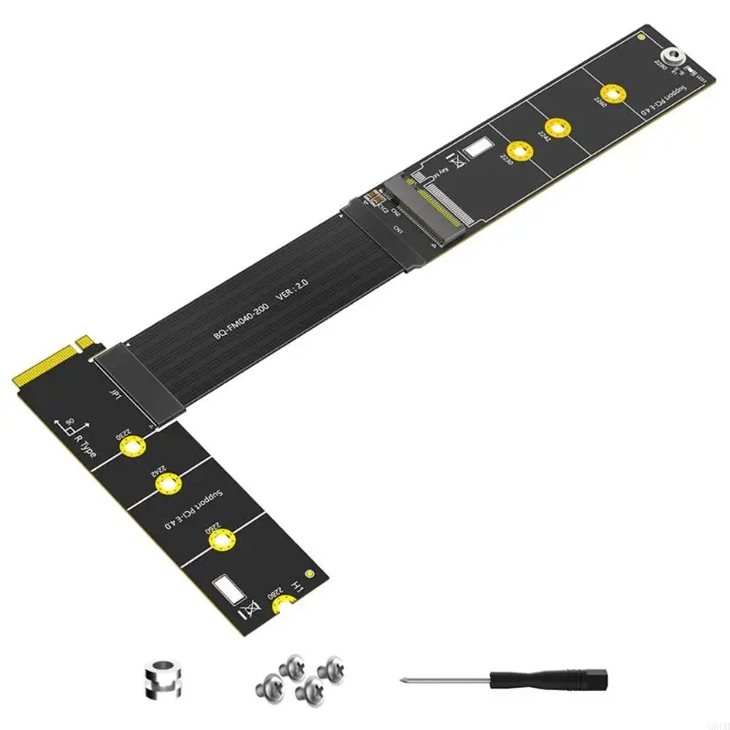 G6DD Fast speed M.2 Ssds Extender 20cm Gold Plateds Pcbs for NVME and SATAs Drive
