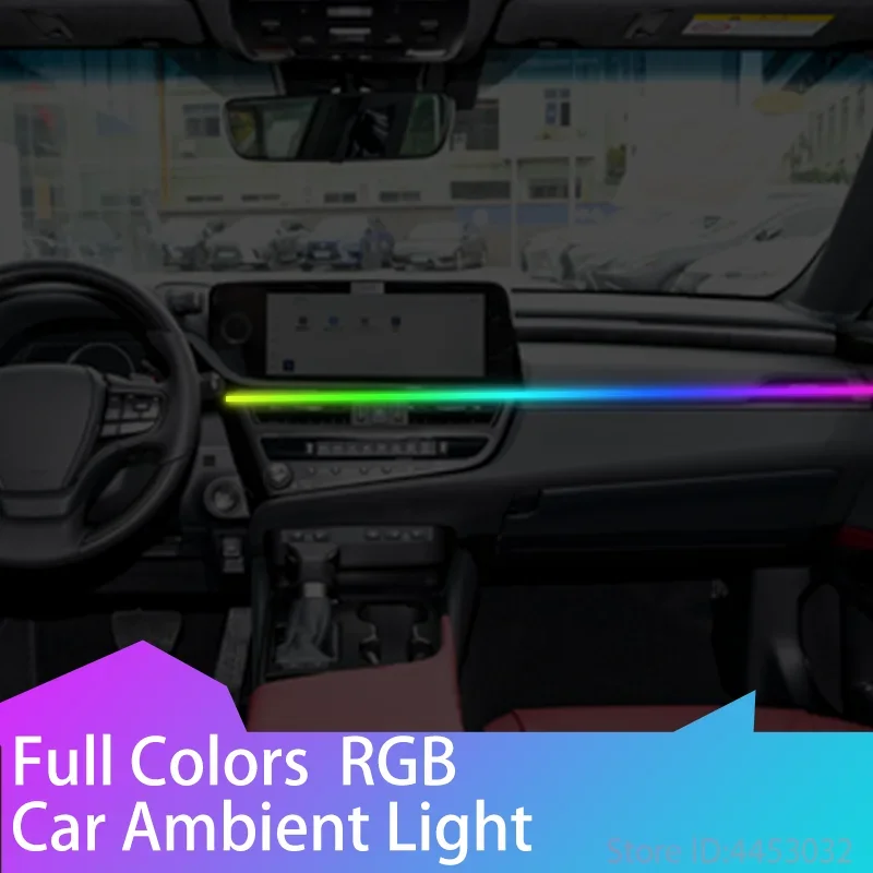 For Lexus is250 ct200h gs300 Is460 ct200 Car LED Ambient Light Dashboard  RGB Hidden Lamp 64 colors USB App Remote Control 1.1m