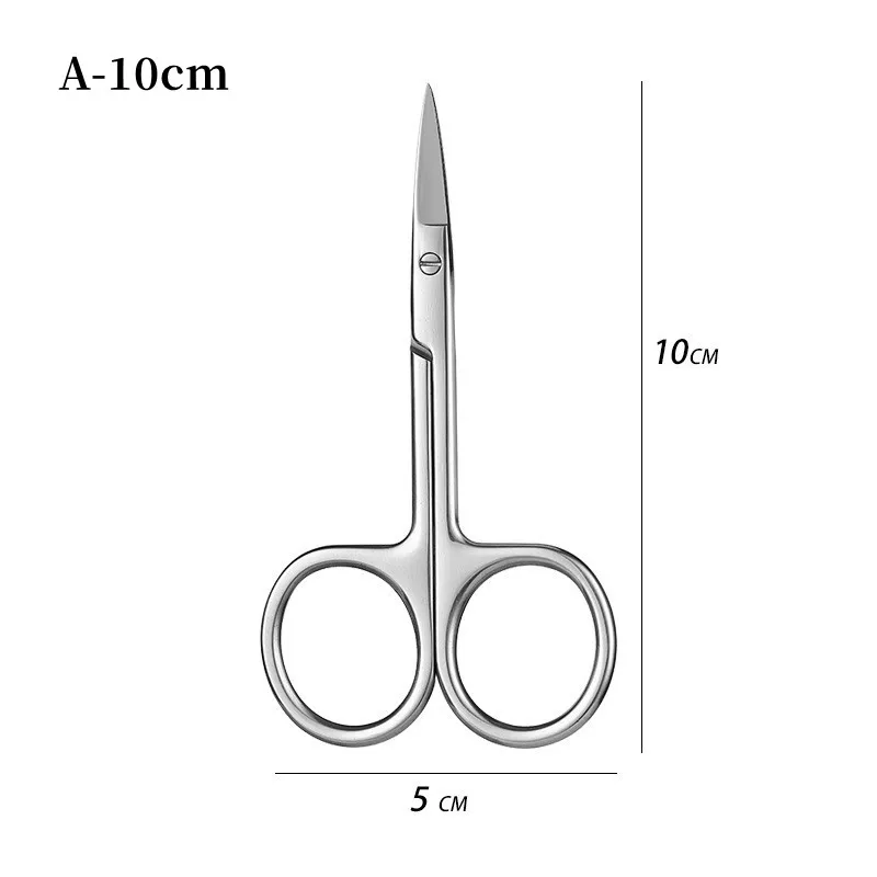 Tijeras quirúrgicas médicas de acero, herramientas pequeñas para uñas, cejas, nariz, corte de pelo, manicura, maquillaje, Accesorios de belleza