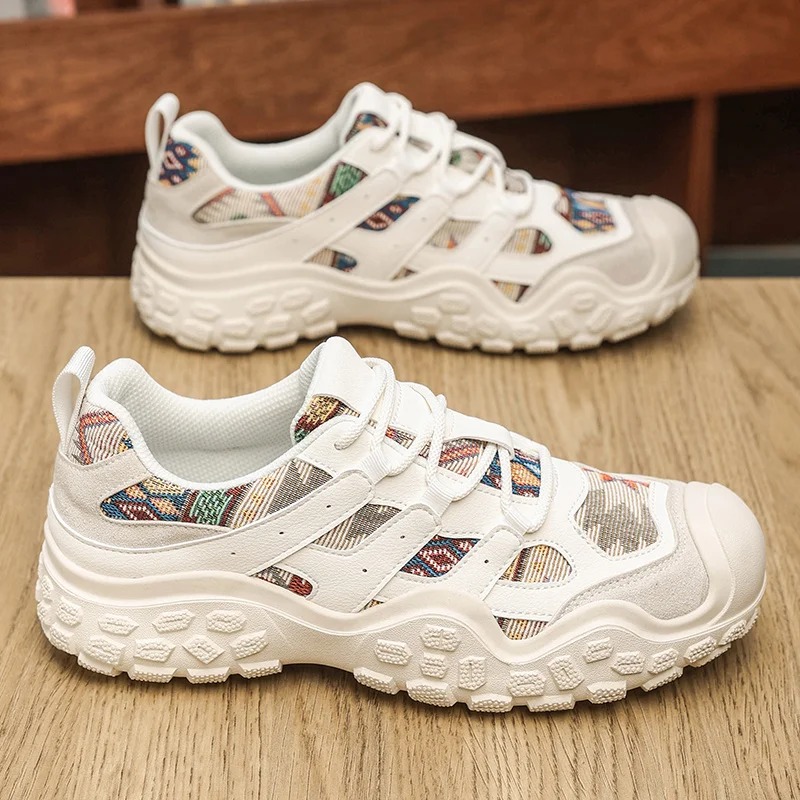

Men Classic Lace Up Sports Casual Sneakers Flat Soft Sole Breathable Non Slip Lightweight Daily Outdoor Leisure Footwear