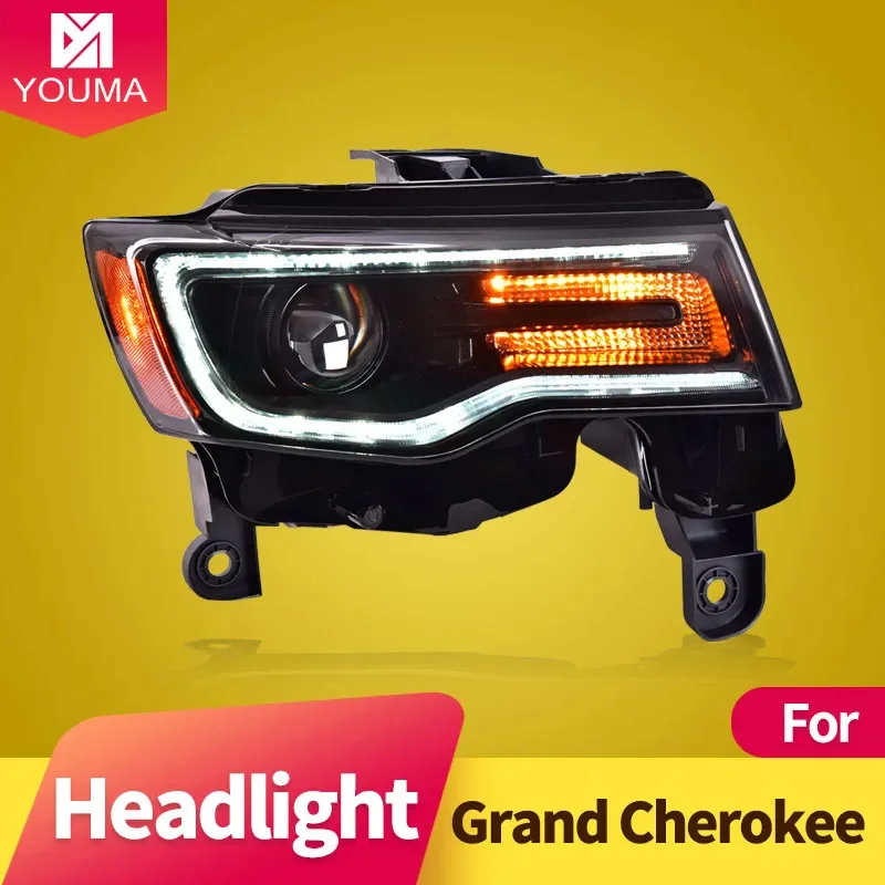 

Car Lights for Jeep Compass LED Headlight 2014-2020 Grand Cherokee Head Lamp Drl Projector Lens Automotive Accessories