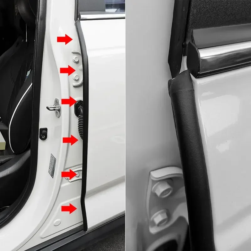 Car Door Sill Seal Strip Door Protector Waterproof Windproof Rubber Weather Strip Gap Filler Soundproof Self Adhesive