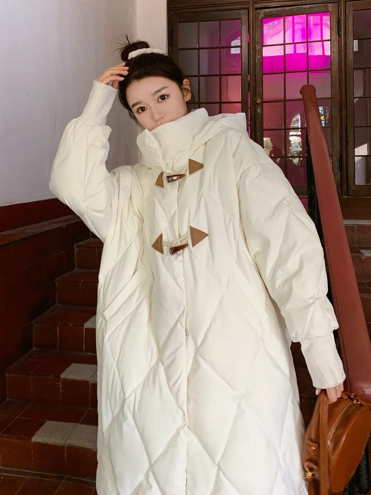 

Женское новое поступление 2025, зимнее хлопковое пальто большого размера, модная длинная дизайнерская теплая куртка-парка, модная стильная куртка