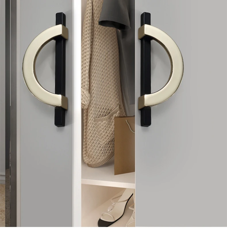 Wv Luxus Küchen schrank Lagerung weiße Tür Schrank Griffe Schublade Kleider schrank Griff halbkreis förmige runde Tür zieht Knöpfe Hardware küchen schrank aufbewahrung – Detail 10