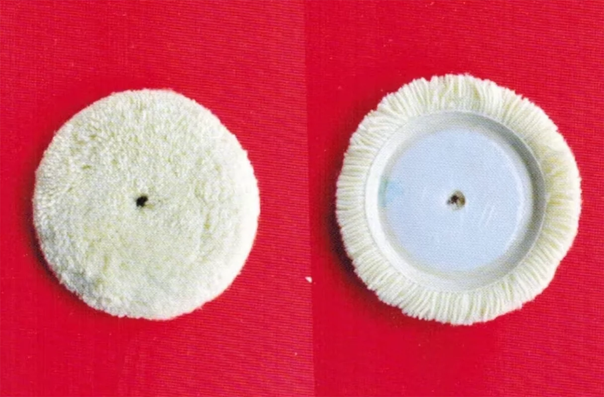 High quality 80% wool mixed with nylon polish wheel ,wool polish pad with self-stick