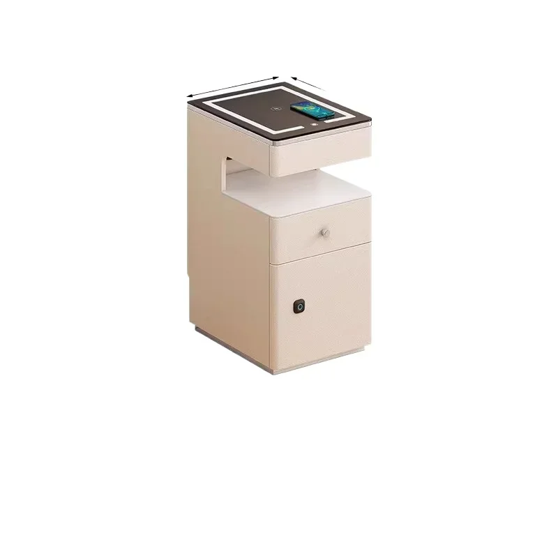 Modern simple smart sofa side cabinet narrow gap cabinet living room creative small few with lamp wireless charging