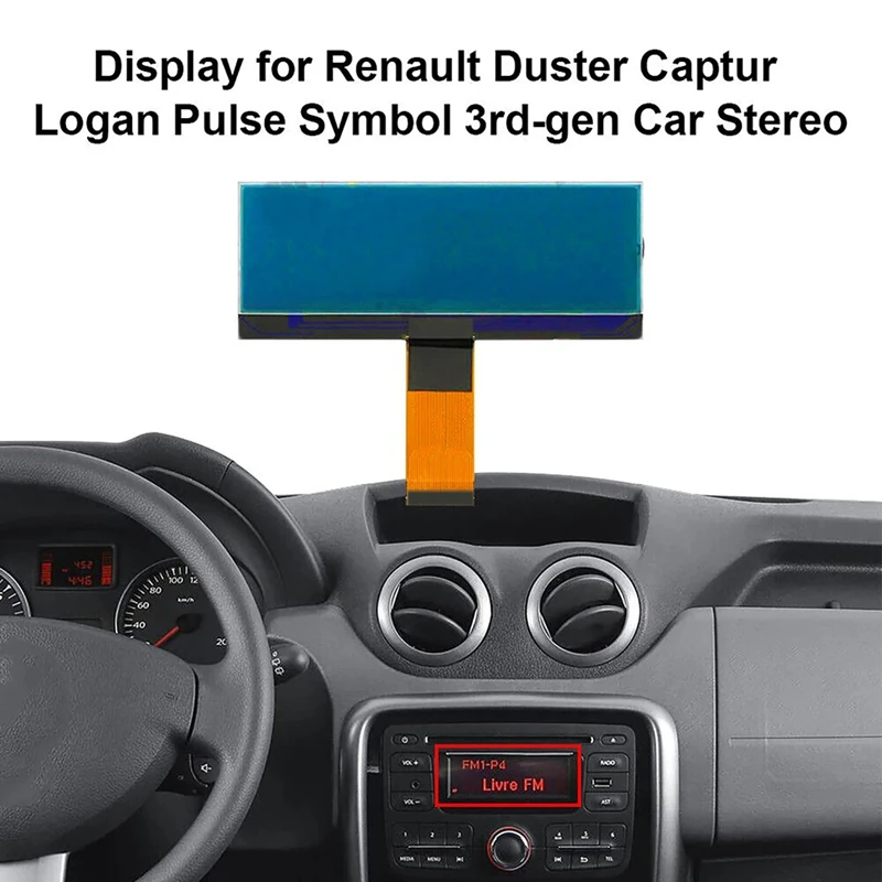 Car Stereo Screen Glass Dashboard LCD Display For Benz Citan Renault Kangoo II Duster Captur Pulse 3Rd-Gen AGC-1220RF-A