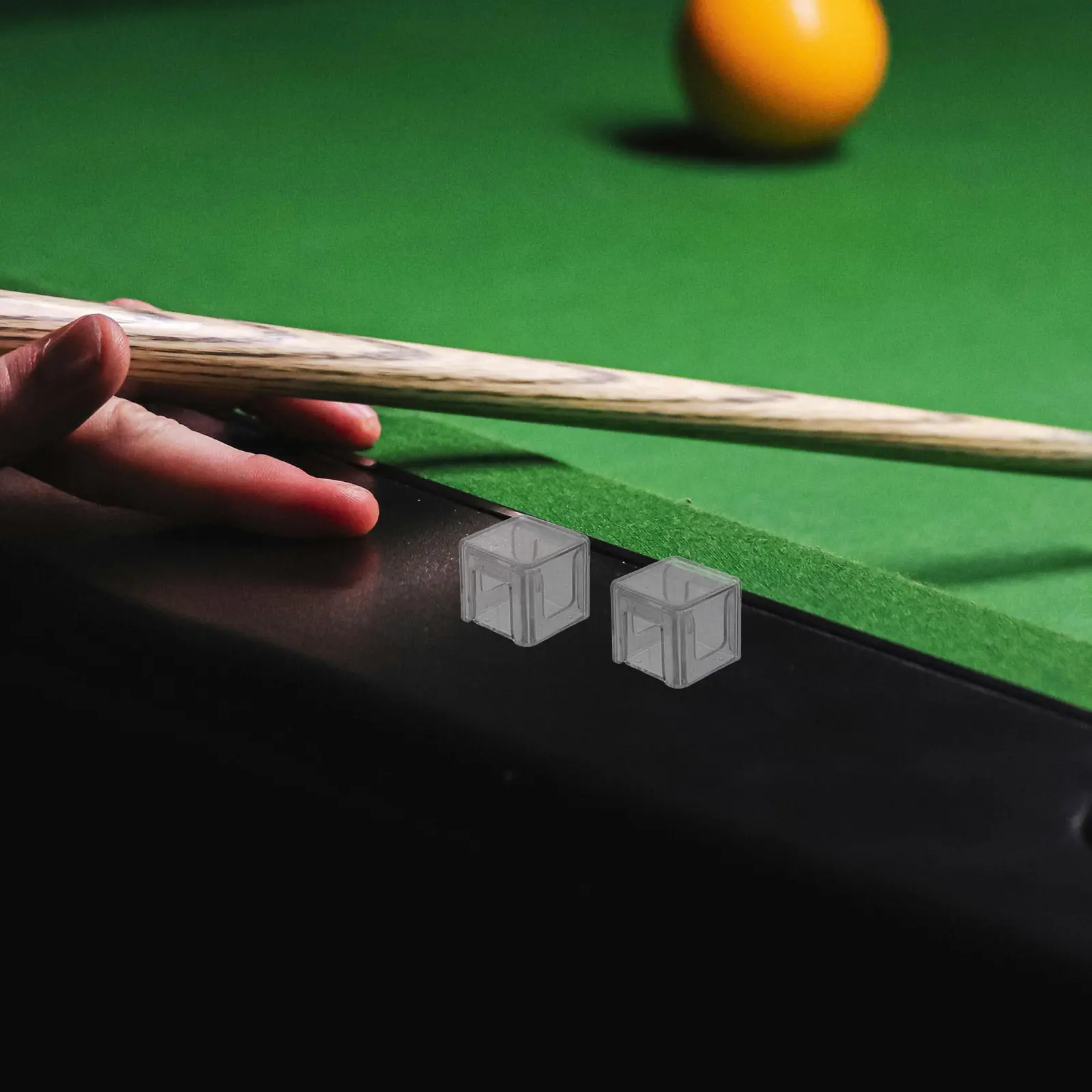 

3Pcs Acrylic Pool Cue Chalk Box Transparent Easy Visibility Stable Placement Portable Chalk Case for Billiard