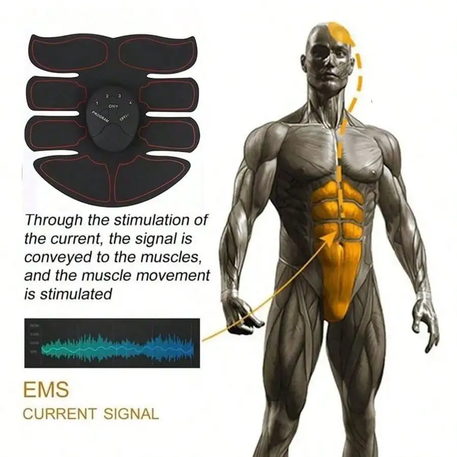 Electric Muscle Stimulator EMS Wireless Hip Trainer Abdominal ABS Stimulator Fitness Massager image 5