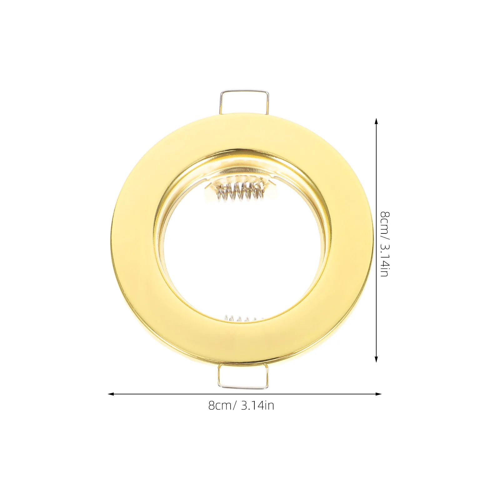 Recessed Light Trim Ring Gold Metal Ceiling Spotlight Housing for GU10 MR16 Bulbs with Clips