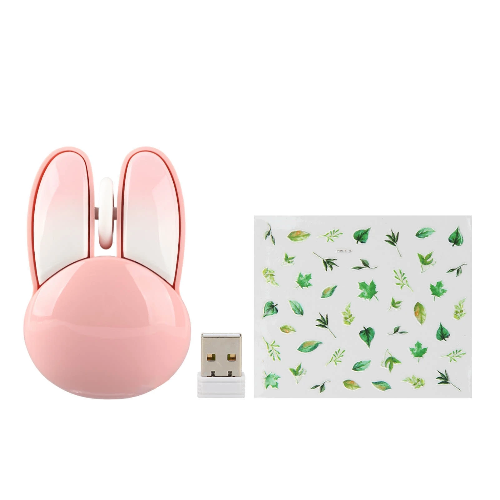 Cute Rabbit Wireless Mouse 2.4G Adjustable DPI Sensitivity 33ft Effective Range Battery Powered Silent Mouse Gaming Mice