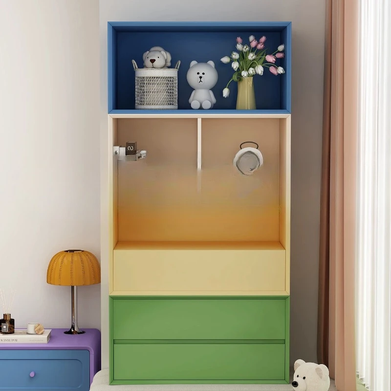 Modern in simple tones, simple children's storage cabinets