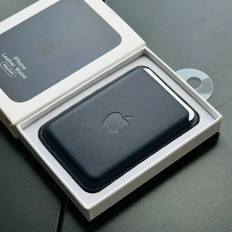 الأصلي أبل الجلود Magsafe محفظة حامل البطاقة المغناطيسية آيفون 16 14 12 11 13 15 17 برو ماكس حالات غطاء الملحقات