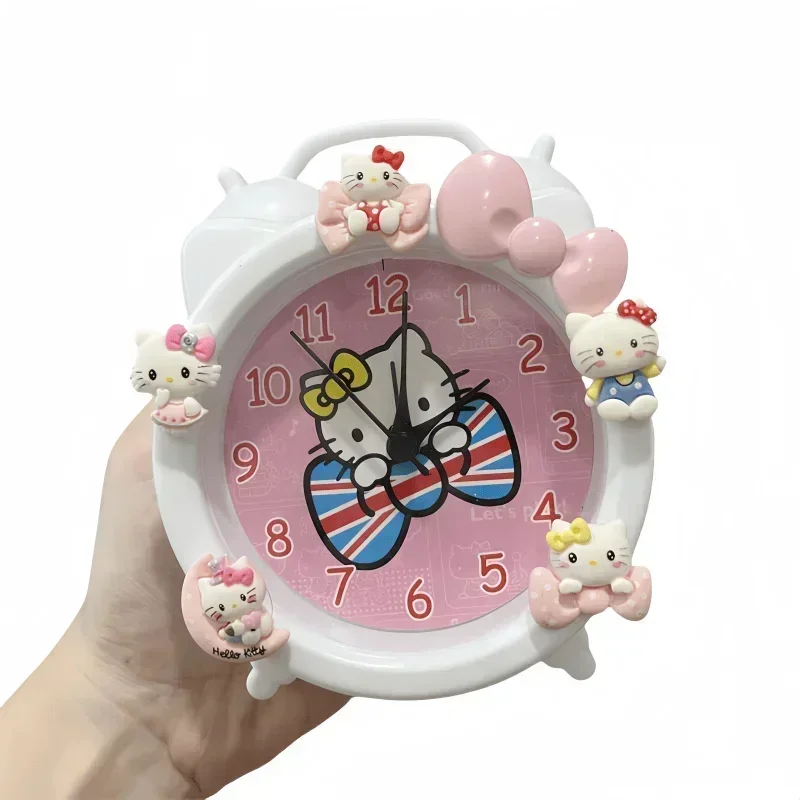 New Sanrio Kuromi Cartoon Children\'s Alarm Clock Creative Cute Desktop Clock Student Gift Wake Up Personalized Desk Clock