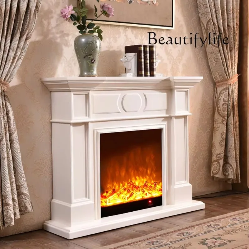 BJ Electric Fireplace Decorative Cabinet Simple 1 Meter Simulation Fake European Fireplace Frame Custom Solid Wood Special