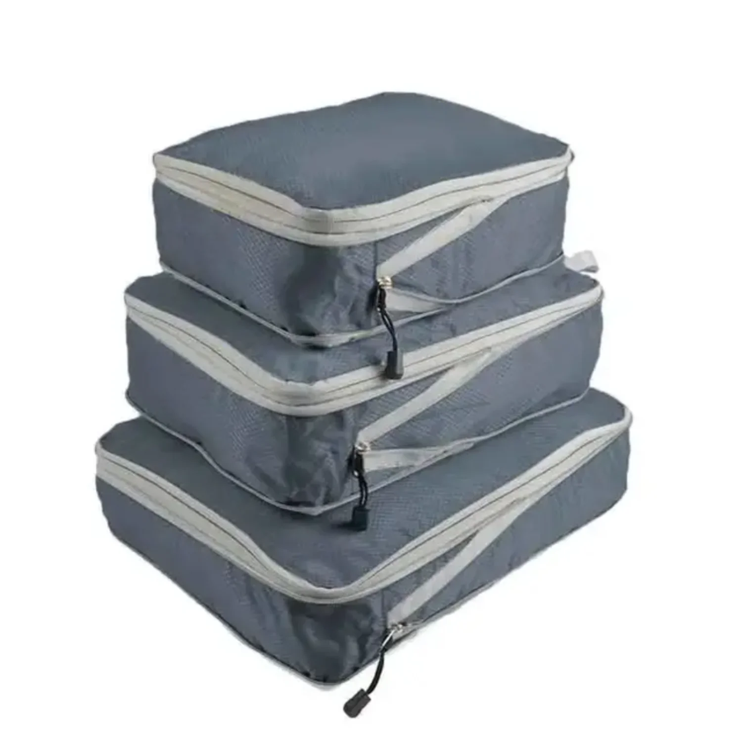 3Pcs/set Black/Blue/Grey Compressible Travel   Portable Large Capacity   Suitcase Luggage Packing Cubes