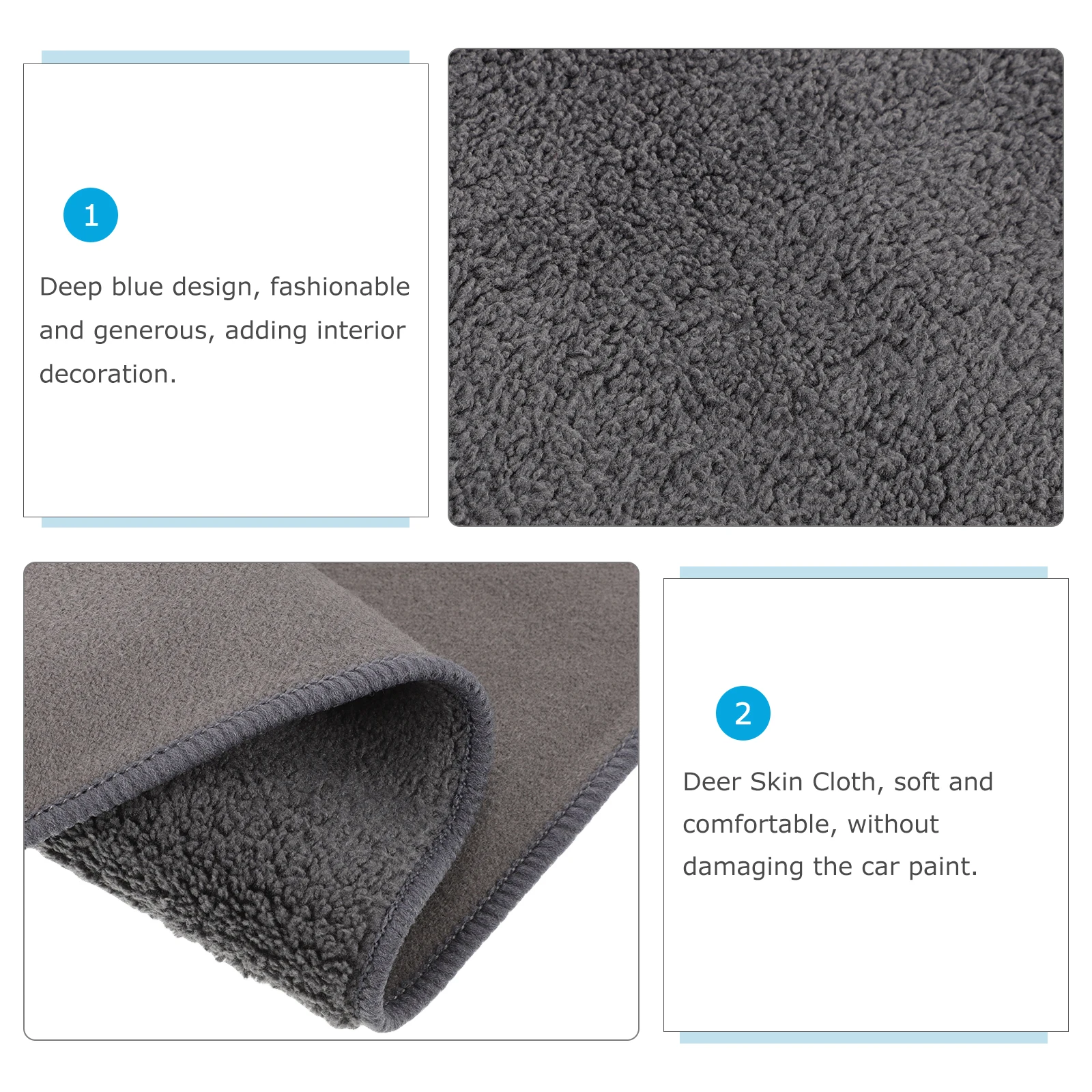 

2pcs Car Towel Super Absorbent Microfiber Cleaning Cloth Towels For Cleaning Auto Washing Suede Soft Non-Shedding 10X20Cm