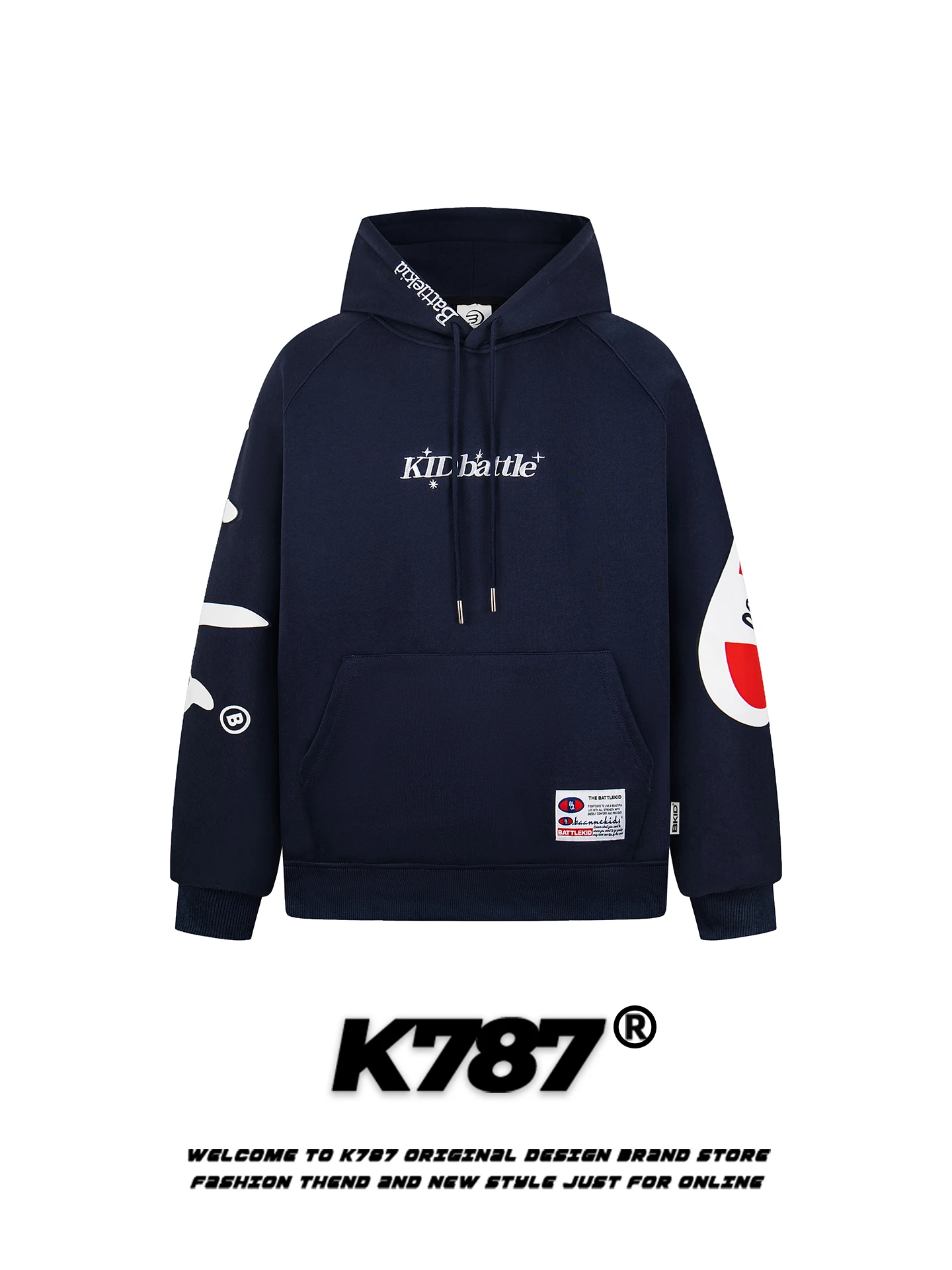 

Худи K787 в американском уличном стиле с вышитыми буквами, повседневная свободная молодежная верхняя одежда для пар