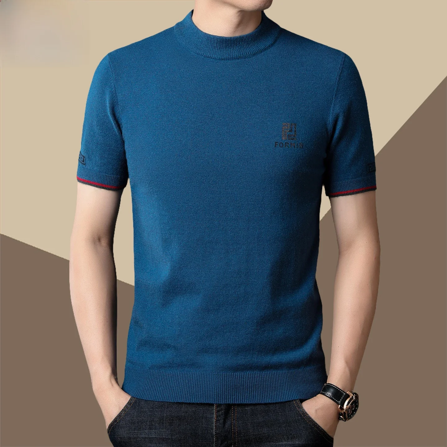 

Мужской шерстяной свитер Pierre Cardin Slim Fit с высоким воротником, повседневный, деловой, трикотажный, весна-осень