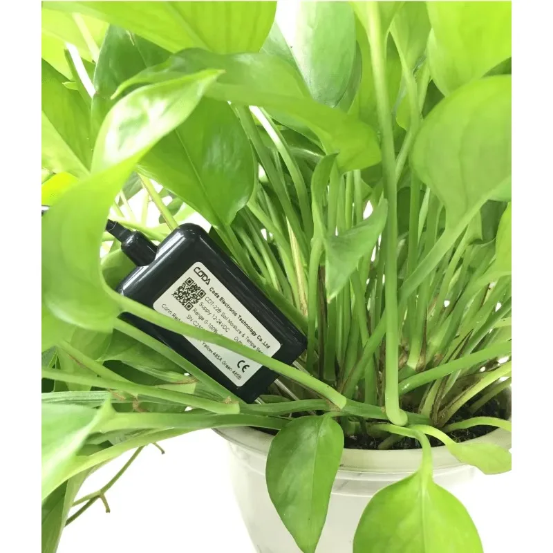 RS485 4-20mA Portable Soil Moisture Meter with Temperature Humidity EC NPK Sensor Stainless Steel