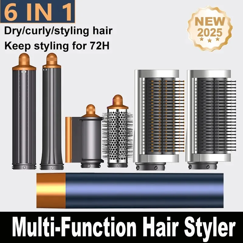 Professional 6 In 1 Hair Dryer Hot Comb Set Curling Iron Hair Straightener Styling Tool For Women 1600W Powerful