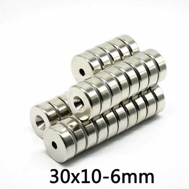 30x10-6 N35 Powerful Magnets 30*10 mm Hole 6mm Permanent Round Countersunk Neodymium Magnetic Magnet 30X10-6mm 30*10-6mm
