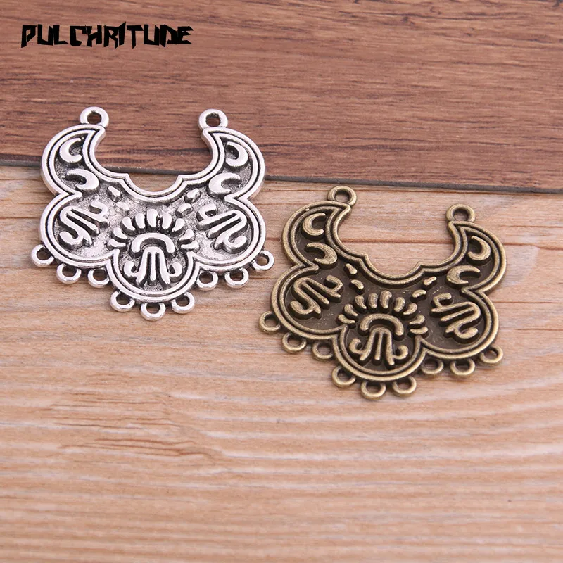 4pcs 39*40mm Two Color Necklace Connection Charms Jewelry Diy Necklace Connector Charms For Necklace Making