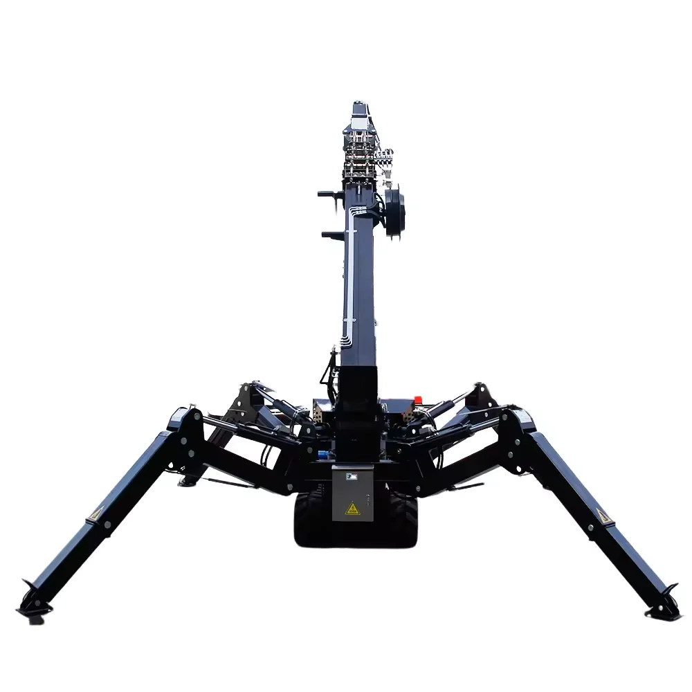 Mobile Spider Crane 3 Ton 5ton 6ton 8ton 10ton Telescopic Boom 360 Degree Mini Crawler Hydraulic Crane Lifting 14m With Fly Jib