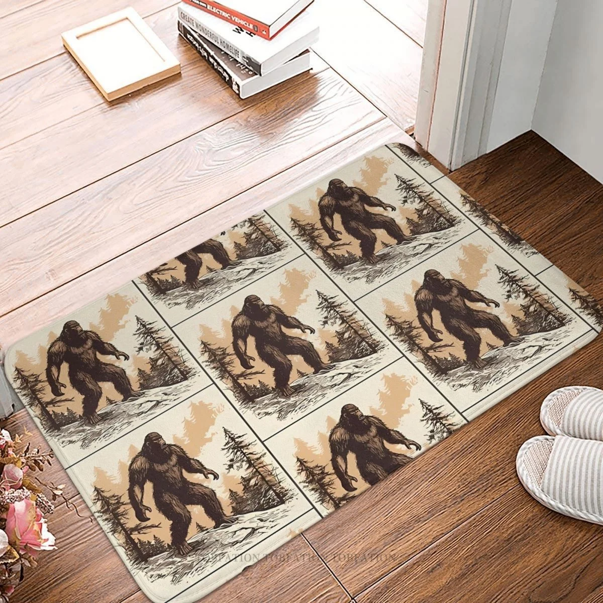 

Bigfoot Sasquatch Kitchen Non-Slip Carpet Collection Bedroom Mat Welcome Doormat Floor Decoration Rug