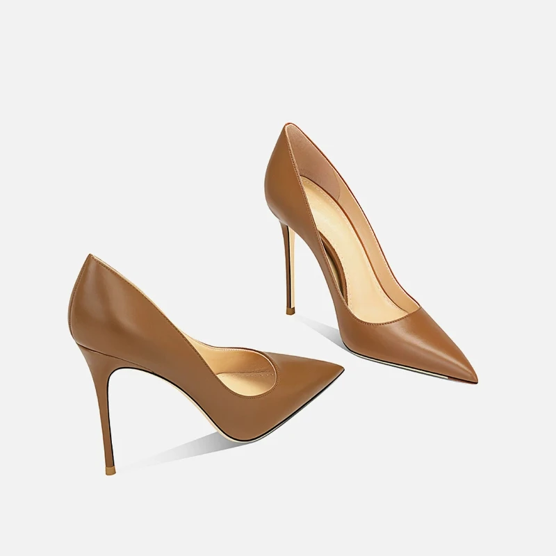 New pointed and versatile style, shallow mouth high heels for women, slim heels, professional single shoes for women