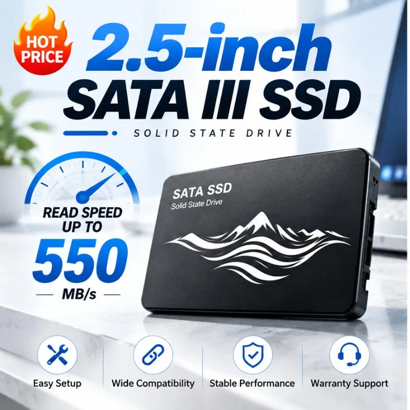 Original 2.5Inch Hard Drive SSD SATAIII SSD Portable Solid State Disk for Laptop Desktop PC 2026 New 500GB 1TB 2TB 4TB
