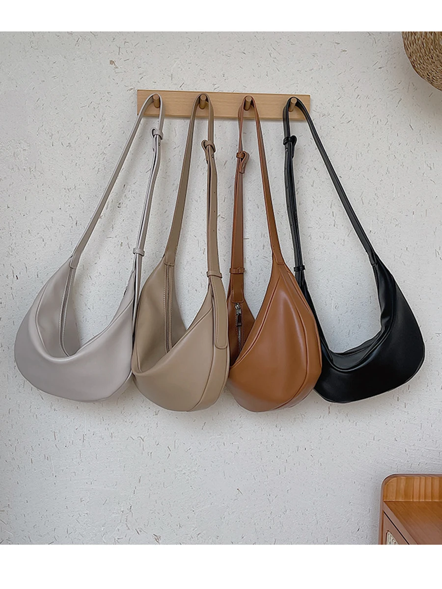 

Fashion Hobos Shoulder Underarm Bag Ladies High Quality Casual Dumpling bags Korea New Pu Leather Female Armpit Crossbody Bolsas