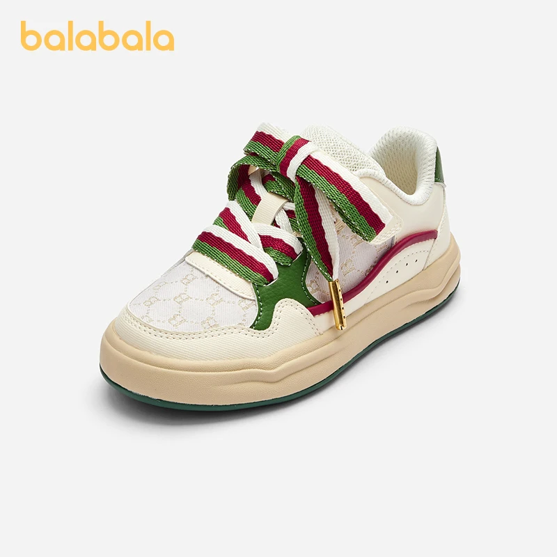 

Balabala Children's Shoes Children's Sneakers Girls' Low - top White Sneakers 2025 Trendy Anti - slip Shoes