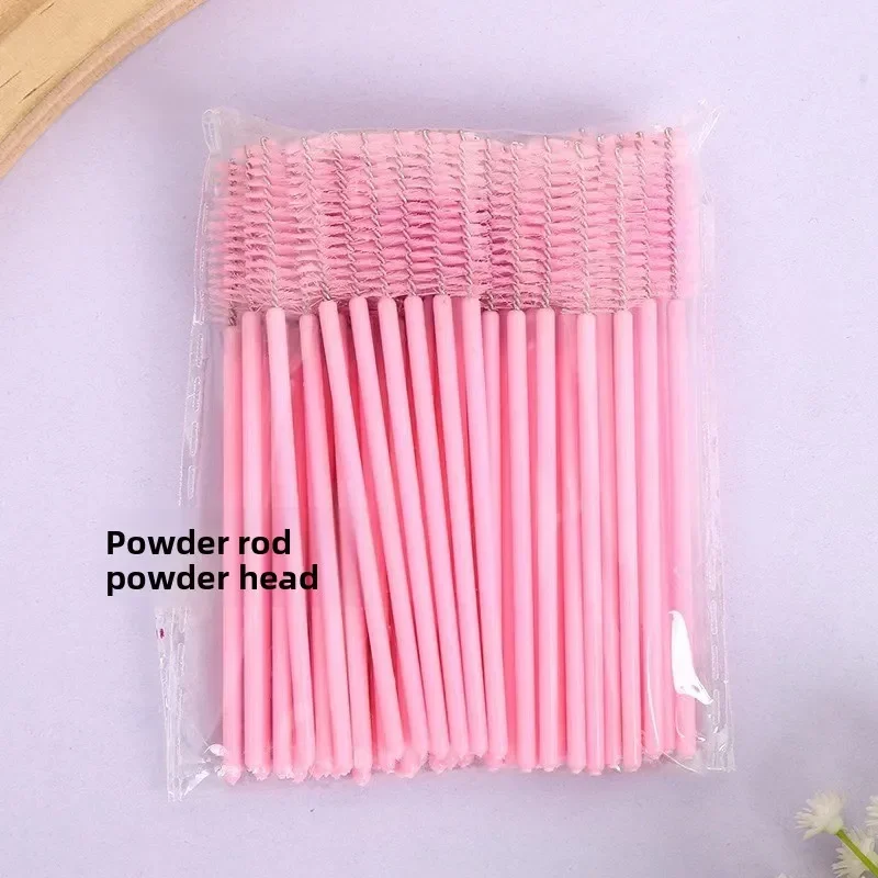 50Pcs 속눈썹 브러쉬 메이크업 브러쉬 일회용 마스카라 완드 애플리케이터 스풀러 눈 속눈썹 화장품 브러쉬 래쉬 확장 도구