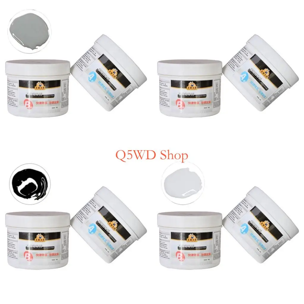 Q5WD Ceramic Repair Paste Quick Dry White Porcelain-Crack Chip Porcelain-Repair-Kit Tub Tile Shower Repair Tile Adhesive 2pcs