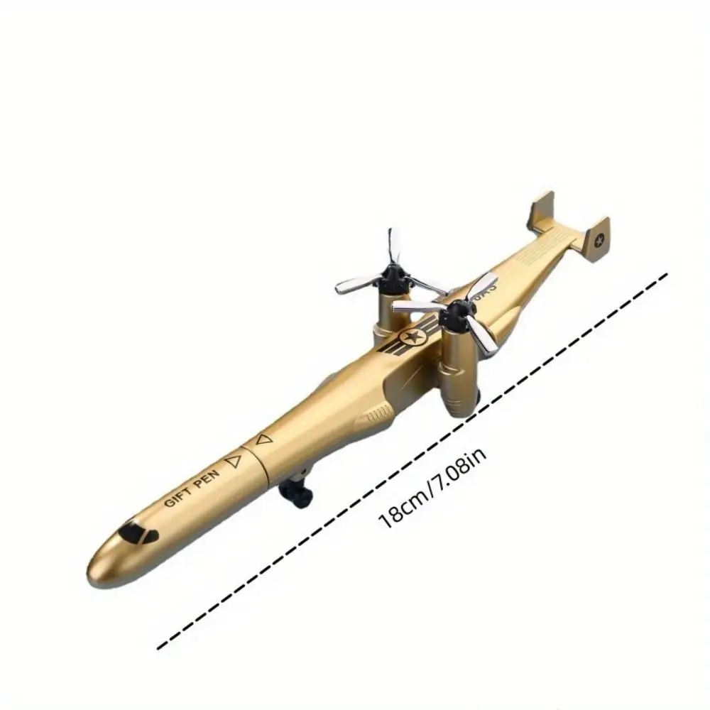 Vintage Flugzeug-Gelstift Modischer Entspannungs-Drehstift Lustiger Faltbarer Unterschriftenstift Kindertagsgeschenk – Detail 2