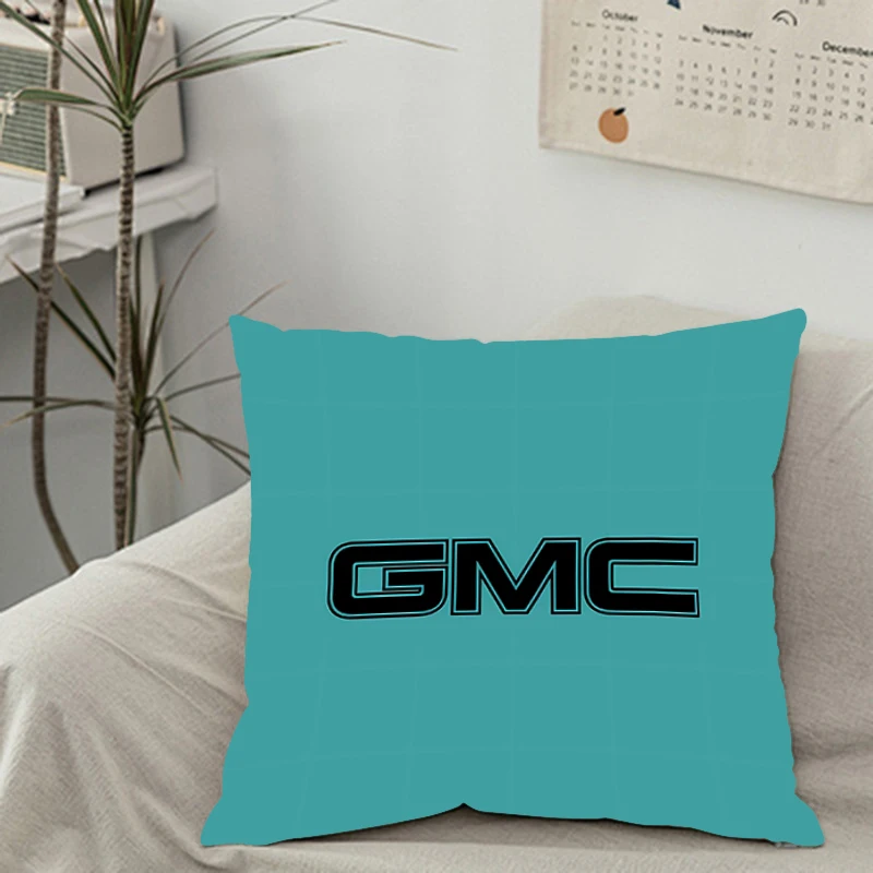 Pillow Cover iving room bedroomo office car Throw Pillows Square Pillowcase handsome Fashion car logo G-GMCS Home Decor boy