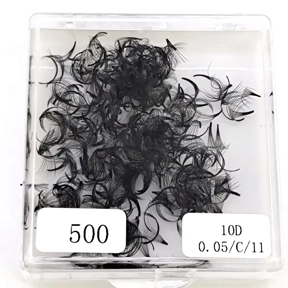 HBZGTLAD1000/500 Fans Thin Pointy Base Premade Fans Loose Fans 5/10/20D Volume Lash Sharp Narrow Stem Cluster Eyelash Extension