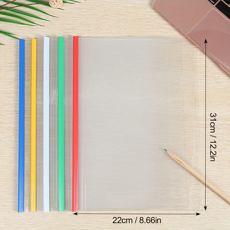 10 A4 Lever Arch Folders, with Strong Clamping Force, Curved Grooves, Smooth and Easy to Pull, Suitable for Storing Test Papers, Drawings, Documents, Contracts, Etc
