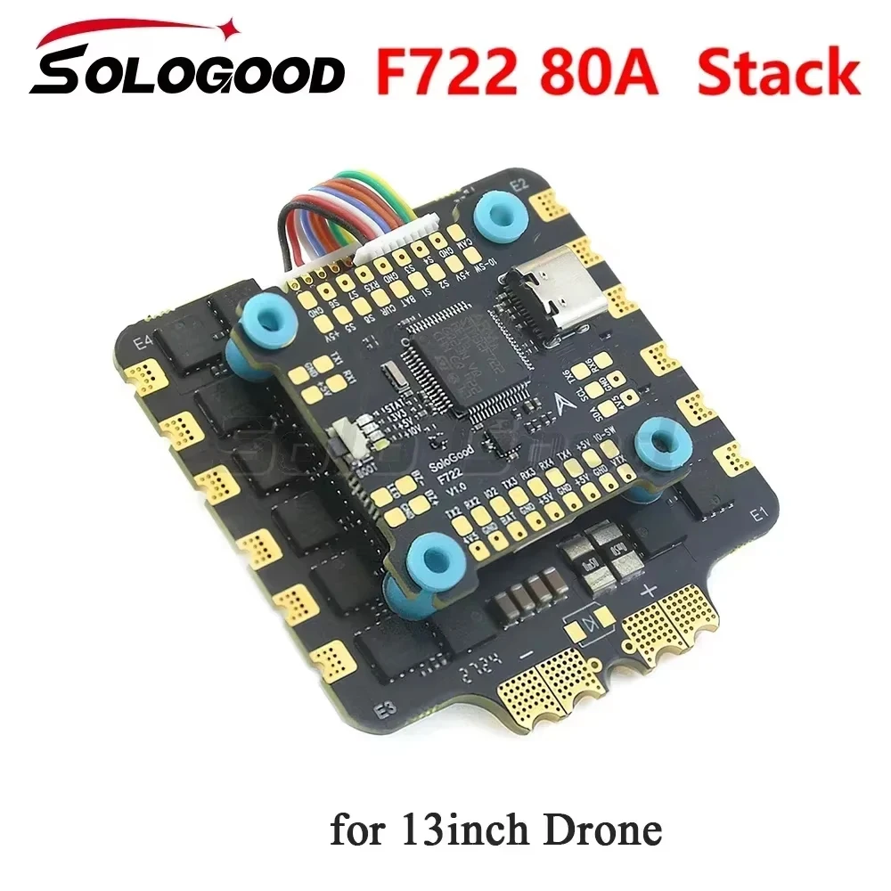 SoloGood F722 80A Stack  8S Flight Control Suitable Support 2 Cameras for 13 inch FPV Freestyle Drone