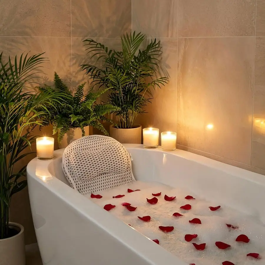 

Подушка для ванны 2-в-1 для всего тела и бесплатный лоток для ванны, мягкие 5D-подушки из сетчатого материала для ванны, съемный подголовник, можно стирать в машине, нескользящие.