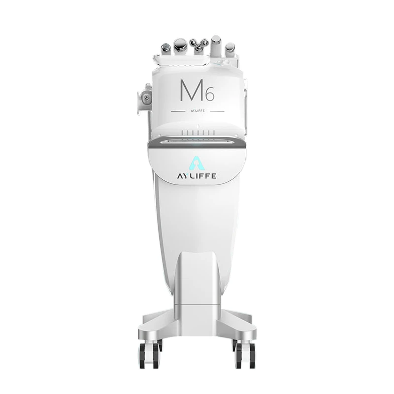 M6 6 In 1 Ultrasonic Hydra Face Lifting Facial Machine Skin Rejuvenation Exfoliating Oxygen Facial Management Device Salon Spa