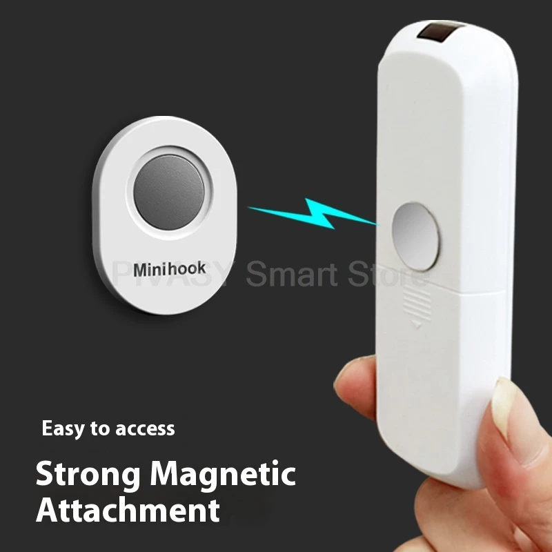 حامل مغناطيسي للتحكم عن بعد مثبت على الحائط مادة ABS خطاف تخزين عالمي تصميم بدون حفر لأجهزة التحكم عن بعد في مكيف الهواء للتلفزيون