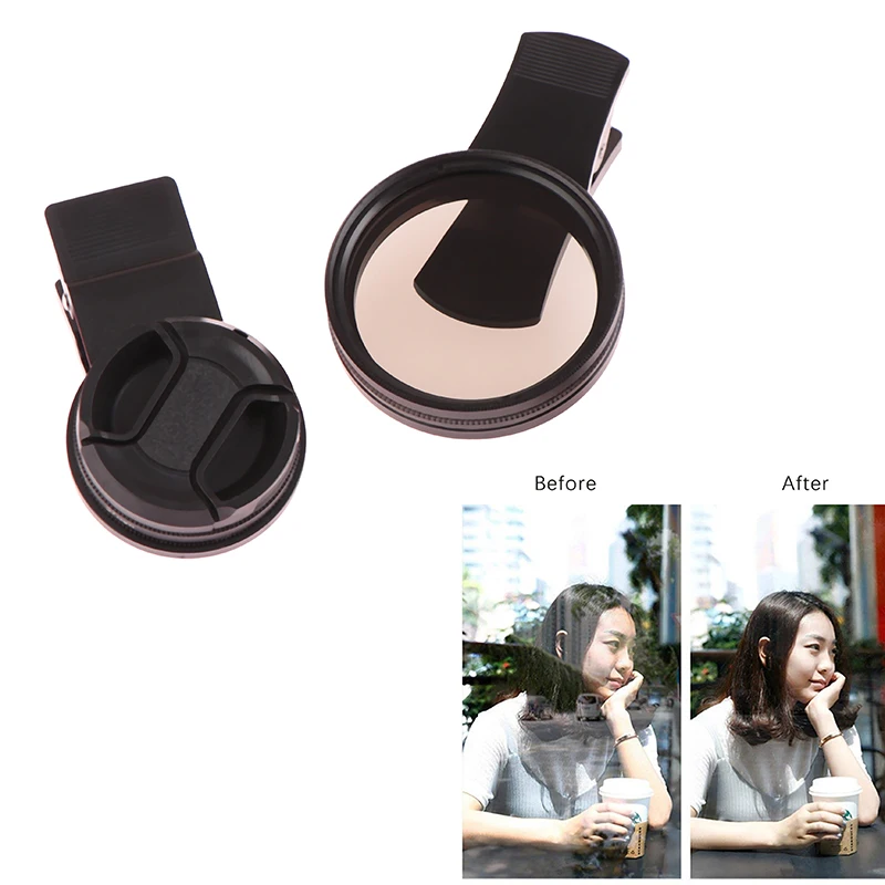 Universal Mobile Phone Lens Single Anti Polarization Polarizer CPL Filter High-definition No Dark Angle No Distortion Shooting