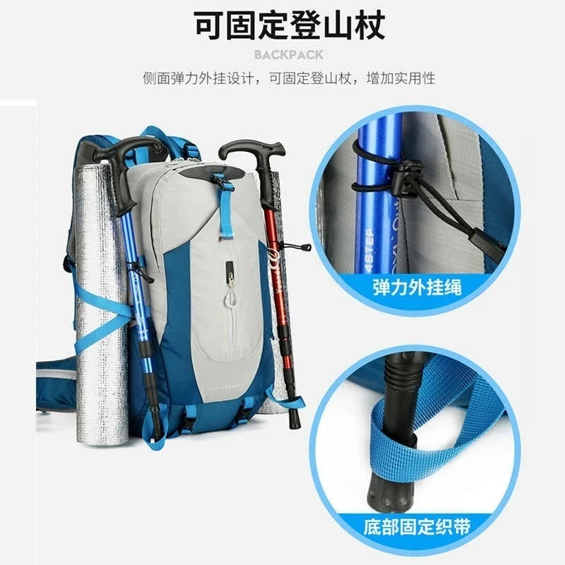 Bolsa de senderismo al aire libre de 40 litros, mochila ligera para senderismo, 30 litros, viajes deportivos
